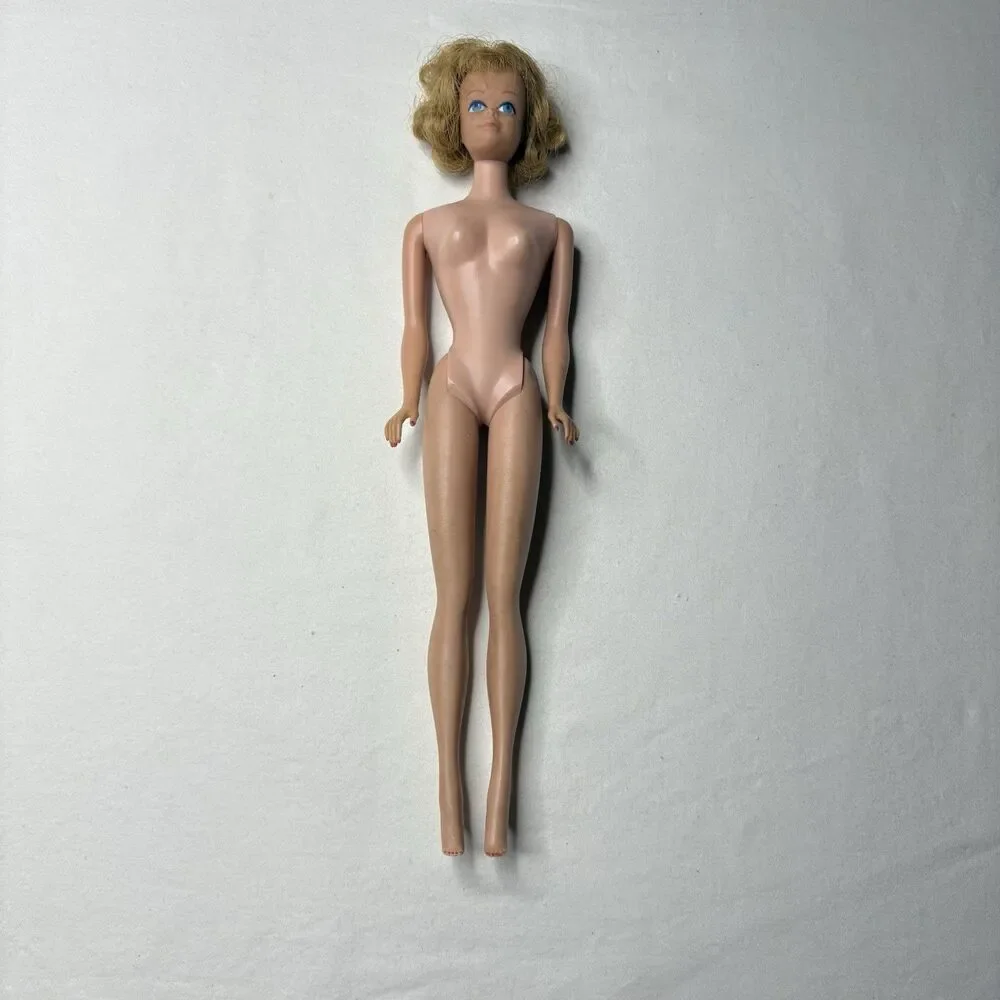 Vintage Barbie Midge Doll 1960s Marked Japan Freckles Perfect Face Nail Polish